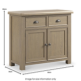 Taunton Smoked Oak Mini Sideboard 80cm from Roseland Furniture
