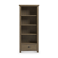 Taunton Smoked Oak Large Display Bookcase from Roseland Furniture