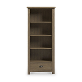 Taunton Smoked Oak Large Display Bookcase from Roseland Furniture