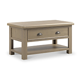 Taunton Smoked Oak Coffee Table w Drawer from Roseland Furniture