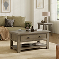 Taunton Smoked Oak Coffee Table w Drawer from Roseland Furniture