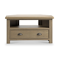 Taunton Smoked Oak 90cm Corner TV Unit from Roseland Furniture