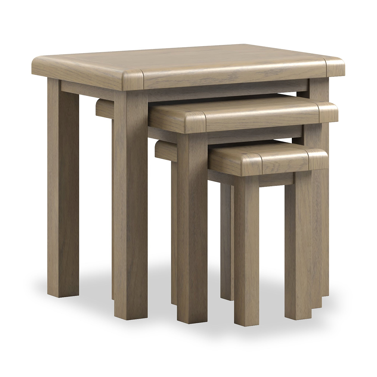 Taunton Smoked Oak Nest of 3 Tables from Roseland Furniture