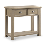 Taunton Smoked Oak 2 Drawer Console Table from Roseland Furniture