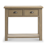 Taunton Smoked Oak 2 Drawer Console Table from Roseland Furniture