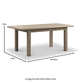 Taunton Smoked Oak 140 180cm Ext Dining Table from Roseland Furniture