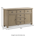 Taunton Smoked Oak Extra Large Sideboard dimensions