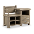 Taunton Smoked Oak Hall Bench from Roseland Furniture