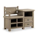 Taunton Smoked Oak Hall Bench from Roseland Furniture