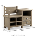 Taunton Smoked Oak Hall Bench from Roseland Furniture