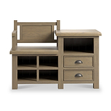 Taunton Smoked Oak Hall Bench from Roseland Furniture