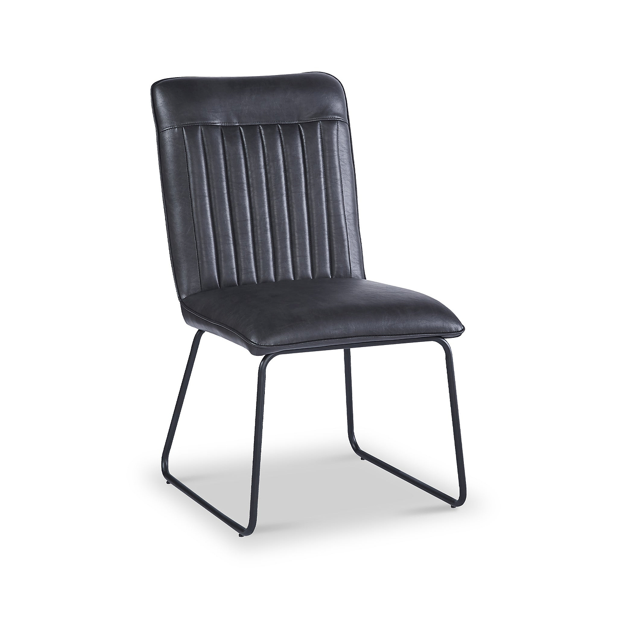 Mawby Faux Leather Dining Chair Black from Roseland Furniture