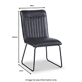 Mawby Faux Leather Dining Chair Black from Roseland Furniture