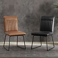 Mawby Faux Leather Dining Chair Black from Roseland Furniture