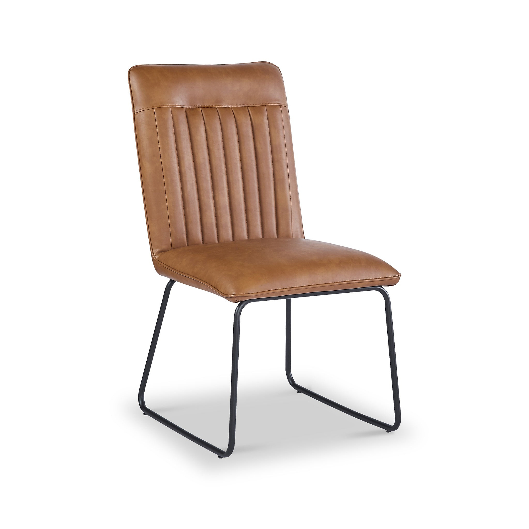 Mawby Faux Leather Dining Chair Brown from Roseland Furniture