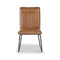 Mawby Faux Leather Dining Chair Brown from Roseland Furniture