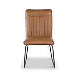 Mawby Faux Leather Dining Chair Brown from Roseland Furniture