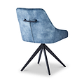 Lawson Velvet Dining Chair Blue Black Legs from Roseland Furniture
