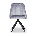 Lawson Velvet Dining Chair Grey Black Legs from Roseland Furniture