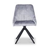 Lawson Velvet Dining Chair Grey Black Legs from Roseland Furniture