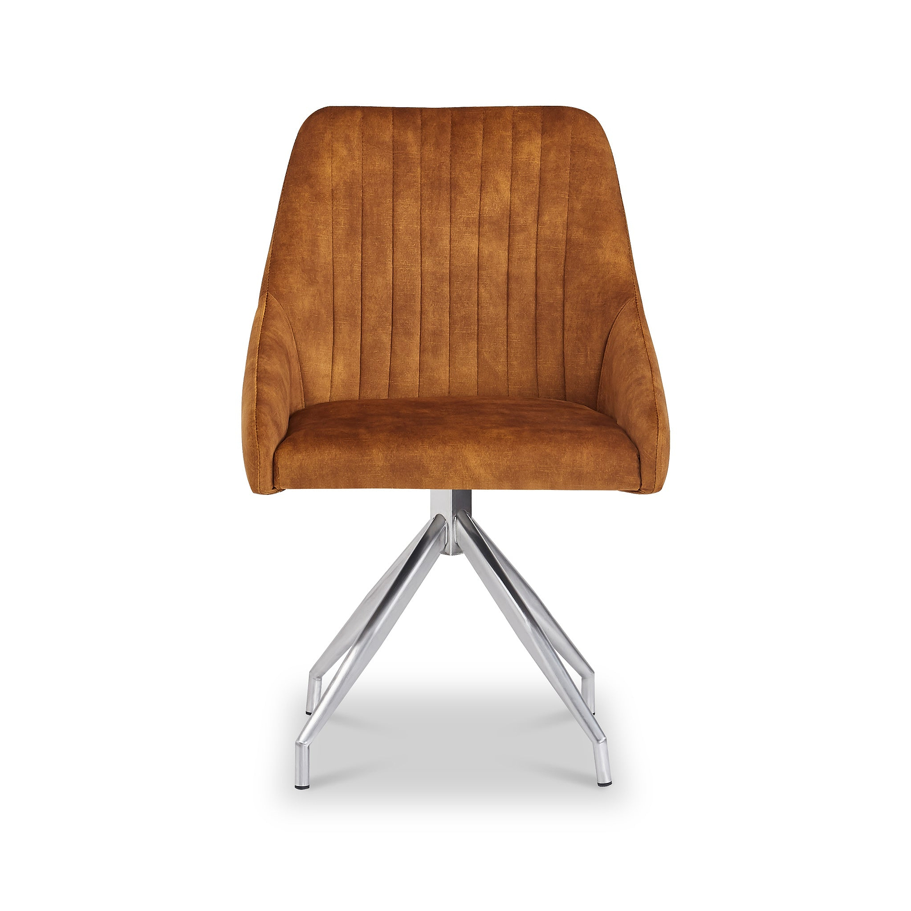 Lawson Velvet Dining Chair Mustard Silver Legs from Roseland Furniture