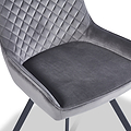 Sharynn Velvet Dining Chair Light Grey from Roseland Furniture