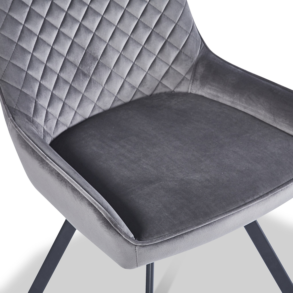 Sharynn Velvet Dining Chair Light Grey from Roseland Furniture