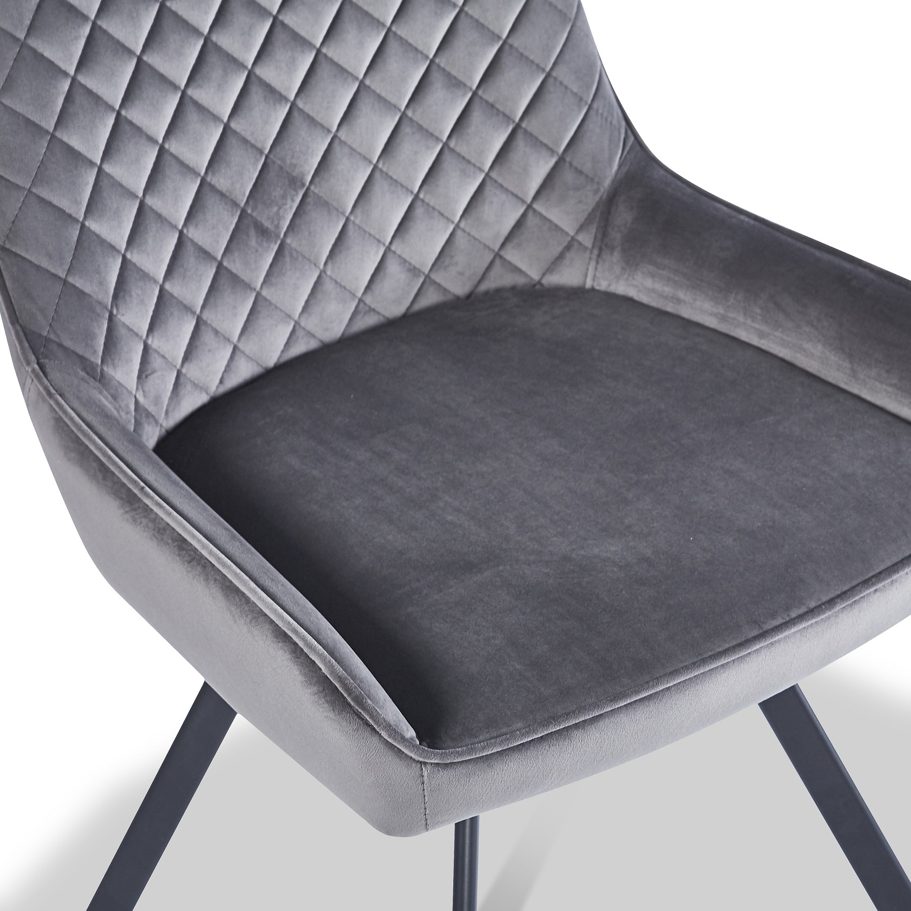 Sharynn Velvet Dining Chair Light Grey from Roseland Furniture