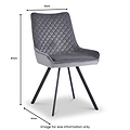 Sharynn Velvet Dining Chair Light Grey from Roseland Furniture