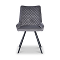 Sharynn Velvet Dining Chair Light Grey from Roseland Furniture