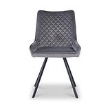 Sharynn Velvet Dining Chair Light Grey from Roseland Furniture