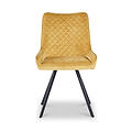 Sharynn Velvet Dining Chair Mustard from Roseland Furniture