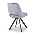 Malvern Velvet Swivel Dining Chair Grey from Roseland Furniture