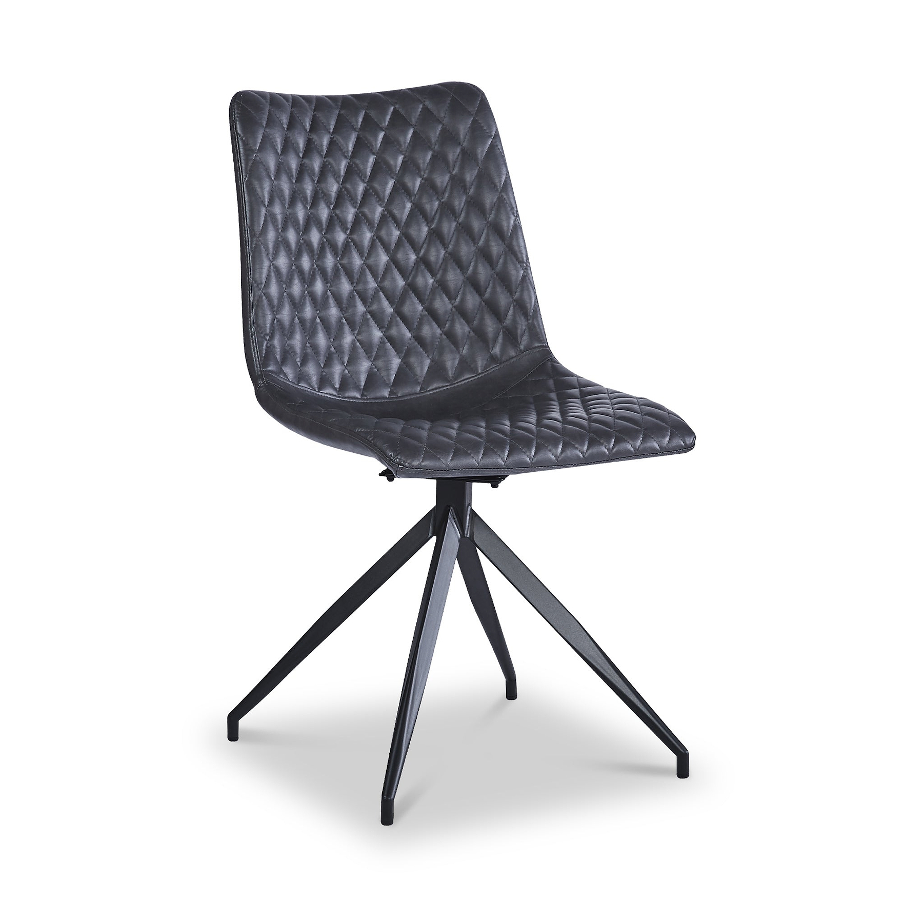 Saunder Faux Leather Dining Chair Black from Roseland Furniture
