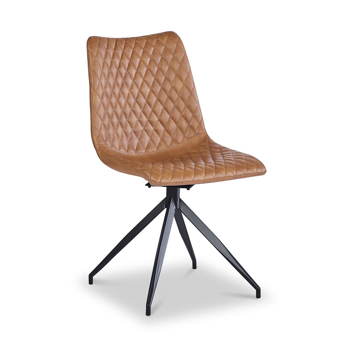 Saunder Faux Leather Dining Chair Brown from Roseland Furniture