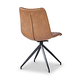 Saunder Faux Leather Dining Chair Brown from Roseland Furniture