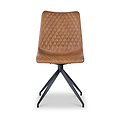 Saunder Faux Leather Dining Chair Brown from Roseland Furniture