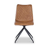 Saunder Faux Leather Dining Chair Brown from Roseland Furniture