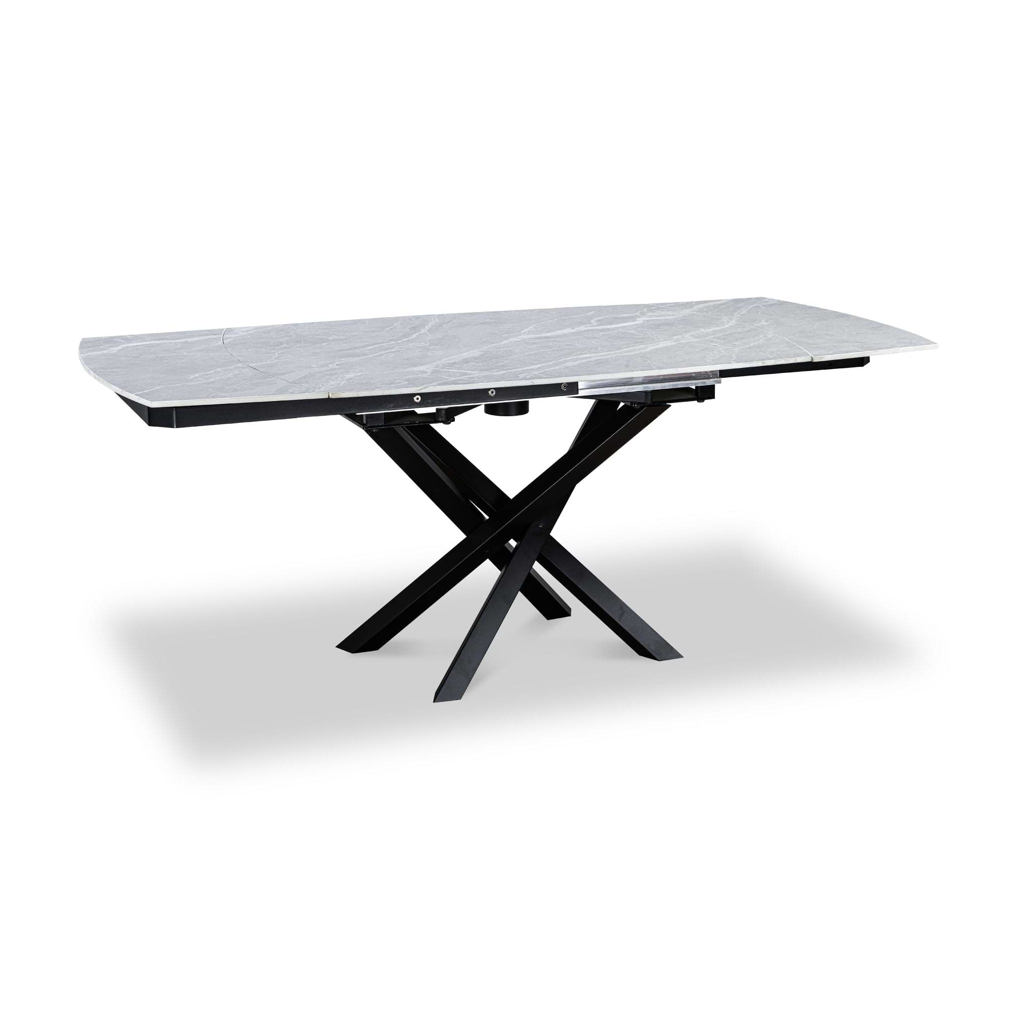 Falcon 120 180cm Ext Dining Table Grey Matt from Roseland Furniture