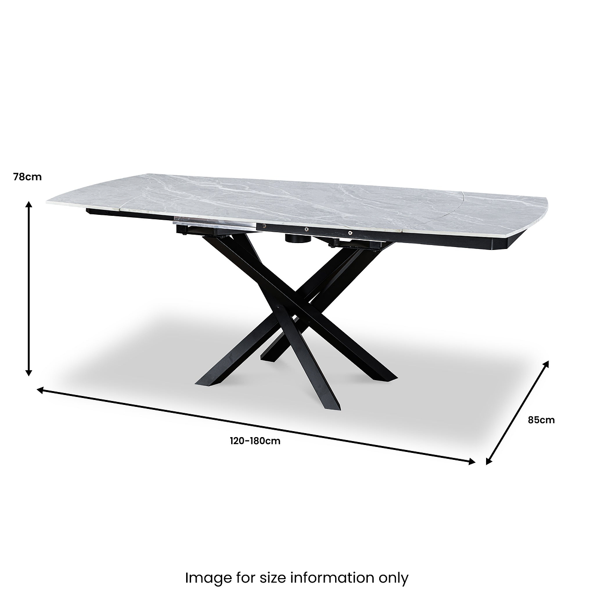 Falcon 120 180cm Ext Dining Table Grey Matt from Roseland Furniture