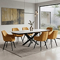 Falcon 120 180cm Ext Dining Table Grey Gloss from Roseland Furniture