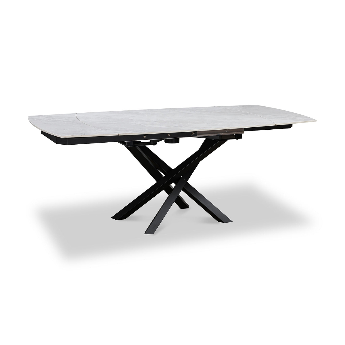 Falcon 120 180cm Ext Dining Table Grey Gloss from Roseland Furniture