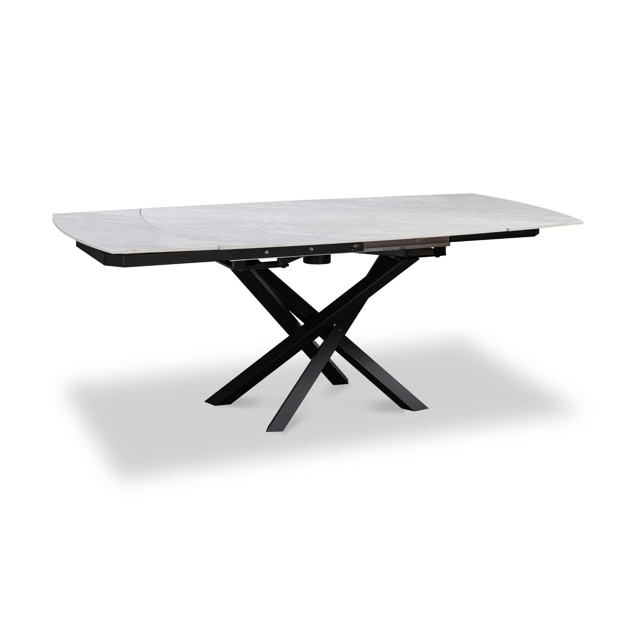 Falcon 120 180cm Ext Dining Table Grey Gloss from Roseland Furniture