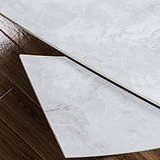 Falcon 120 180cm Ext Dining Table Grey Gloss from Roseland Furniture