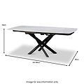 Falcon 120 180cm Ext Dining Table Grey Gloss from Roseland Furniture