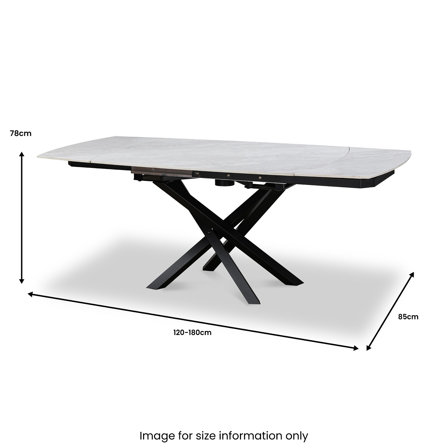 Falcon 120 180cm Ext Dining Table Grey Gloss from Roseland Furniture
