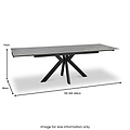 Spencer Ext Ceramic Dining Table Grey Matt from Roseland Furniture