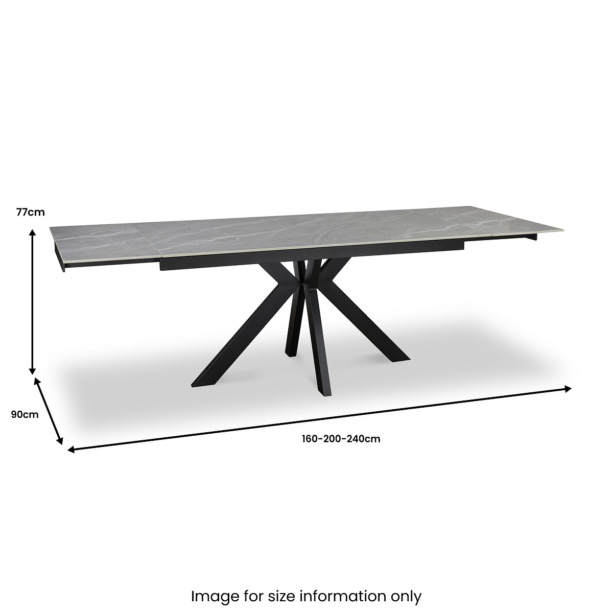 Spencer Ext Ceramic Dining Table Grey Matt from Roseland Furniture