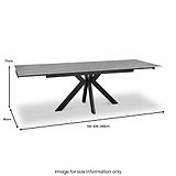 Spencer Ext Ceramic Dining Table Grey Matt from Roseland Furniture
