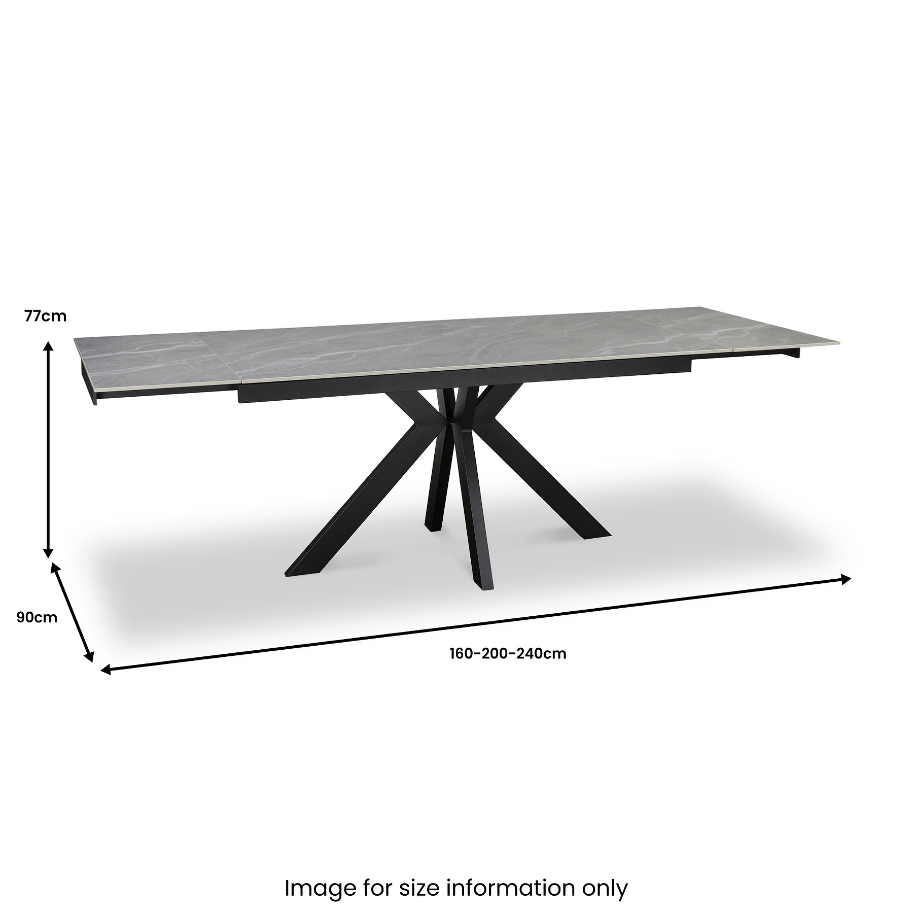 Spencer Ext Ceramic Dining Table Grey Matt from Roseland Furniture